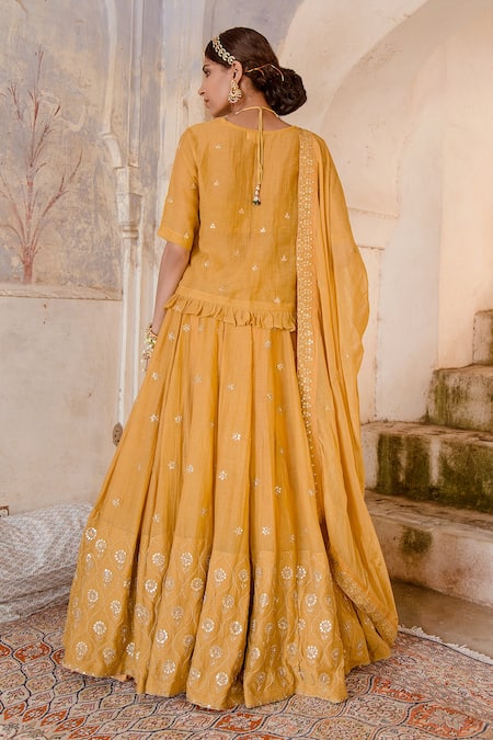 Gulabo Jaipur Heer Embroidered Kurta Lehenga Set 