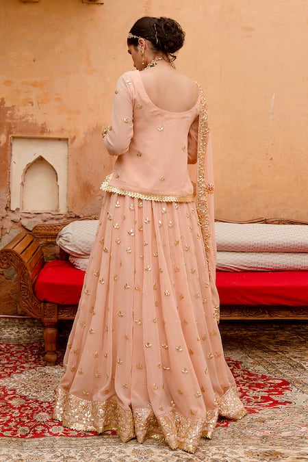 Gulabo Jaipur Shagun Gota Work Kurta Lehenga Set 