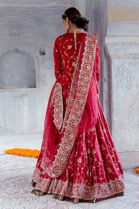 Gulabo Jaipur Rati Lehenga Set With Unstitched Blouse Fabric 