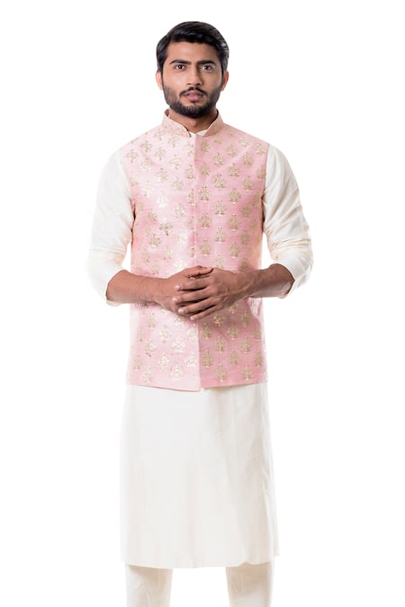 Smriti by Anju Agarwal Embroidered Bundi & Kurta Set 