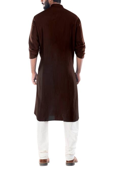 Shop Smriti By Anju Agarwal Brown Cotton , Bam Draped Kurta Set at Aza Fashions Shop_Smriti By Anju Agarwal_Brown Cotton , Bam Draped Kurta Set_at_Aza_Fashions