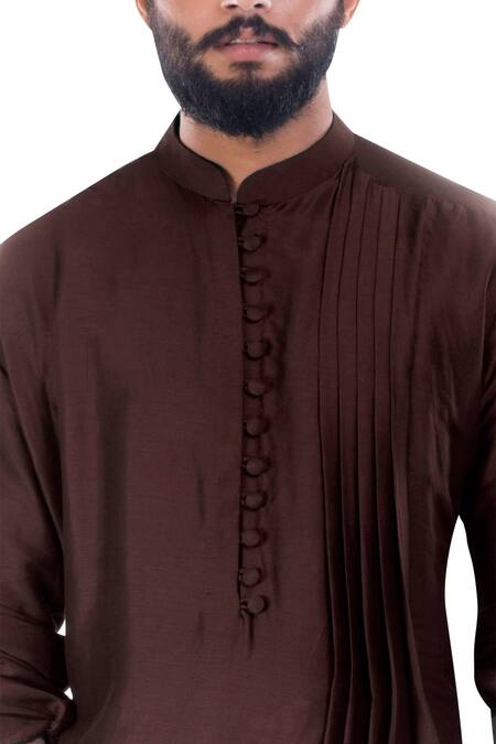 Buy Smriti By Anju Agarwal Brown Cotton , Bam Draped Kurta Set Online at Aza Fashions Buy_Smriti By Anju Agarwal_Brown Cotton , Bam Draped Kurta Set_Online_at_Aza_Fashions