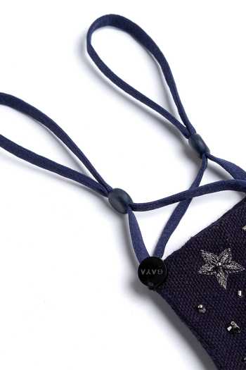 Shop_Gaya_Blue Embellished Face Mask Single Pc_Online_at_Aza_Fashions