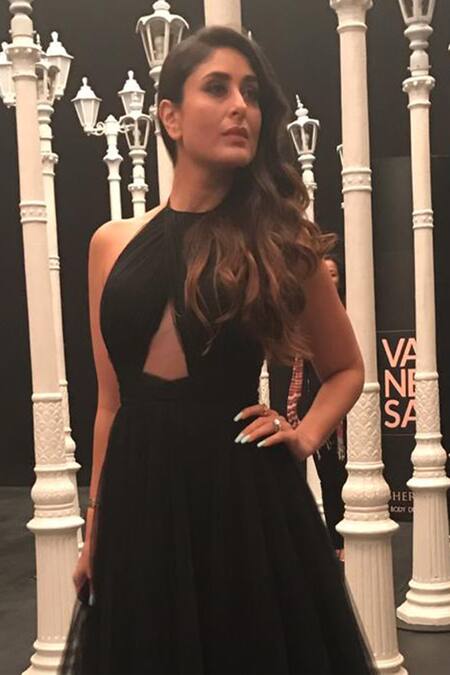 Gauri & Nainika Black Tulle Halter Flared Gown Online at Aza Fashions Gauri & Nainika_Black Tulle Halter Flared Gown _Online_at_Aza_Fashions