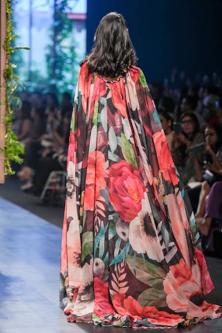 Gauri & Nainika October Print Trapeze Gown 