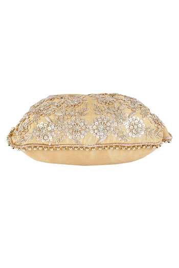Shop_The Purple Sack_Gold Embroidery Potli Bag _Online_at_Aza_Fashions