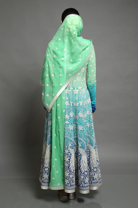 Abhishek Gupta Embroidered Kalidar Anarkali Set 