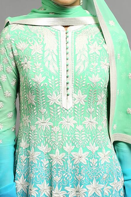 Buy Abhishek Gupta Blue Georgette Embroidered Kalidar Anarkali Set Online at Aza Fashions Buy_Abhishek Gupta_Blue Georgette Embroidered Kalidar Anarkali Set _Online_at_Aza_Fashions