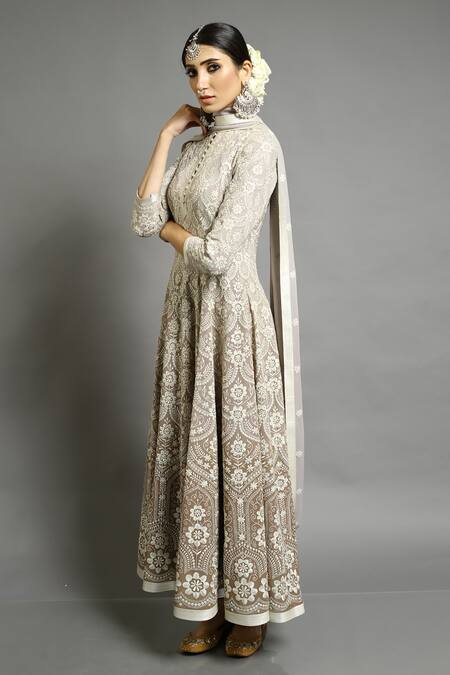 Abhishek Gupta Grey Georgette Embroidered Kalidar Anarkali Set Online at Aza Fashions Abhishek Gupta_Grey Georgette Embroidered Kalidar Anarkali Set _Online_at_Aza_Fashions
