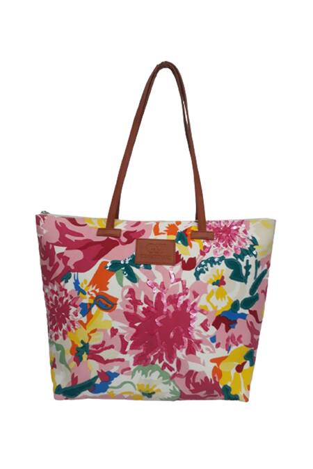 Floral canvas best sale bag