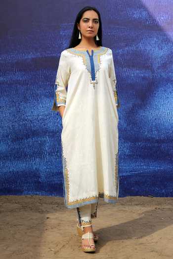Summer Joy Handspun Handwoven Organic Cotton Kurta Top main image 0