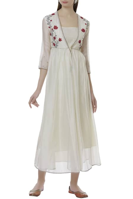 Ivory by Dipika Chanderi Kurta Set 