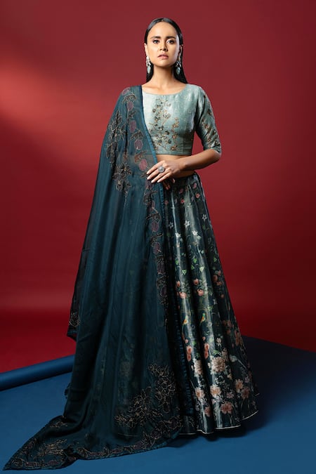 Nautanky Neirin Lehenga Set 