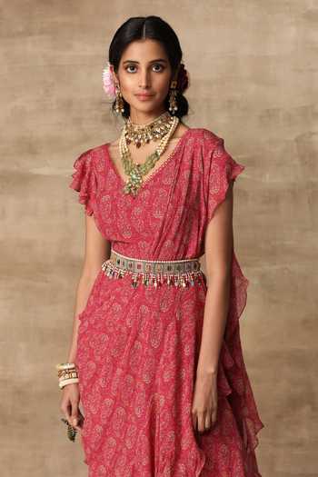 Buy Pink Beads Embellished Waist Belt by Ridhi Mehra Online  display picture 1