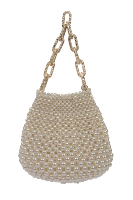 The Leather Garden Bead Embellished Handbag 