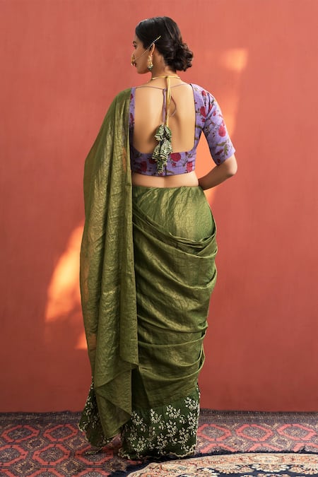 Naaz By Noor Zari Embroidered Saree & Chanderi Blouse 