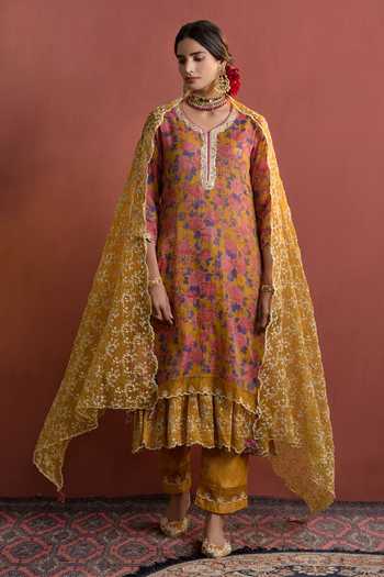 Naaz By Noor Floral Print Kurta Set 