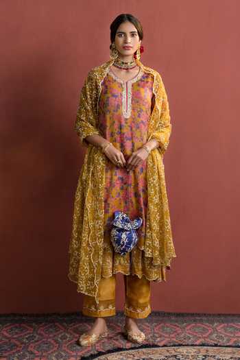 Naaz By Noor Floral Print Kurta Set 