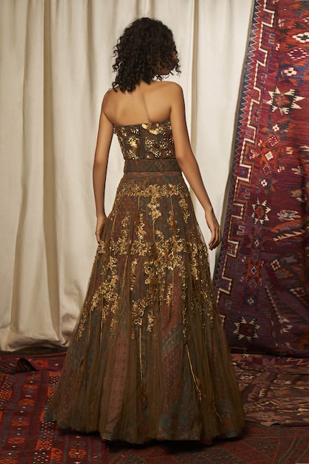 Nikita Mhaisalkar Hand Embroidered Lehenga Set 