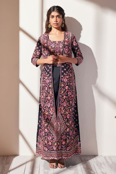 Kashmiri Floral Embroidery Party Wear Coat, Size: Medium at Rs 4200/piece  in Srinagar