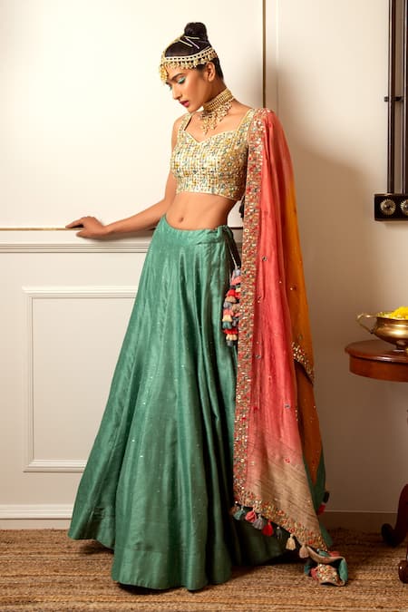 Loka By Veerali Raveshia Sequin Work Lehenga Set 