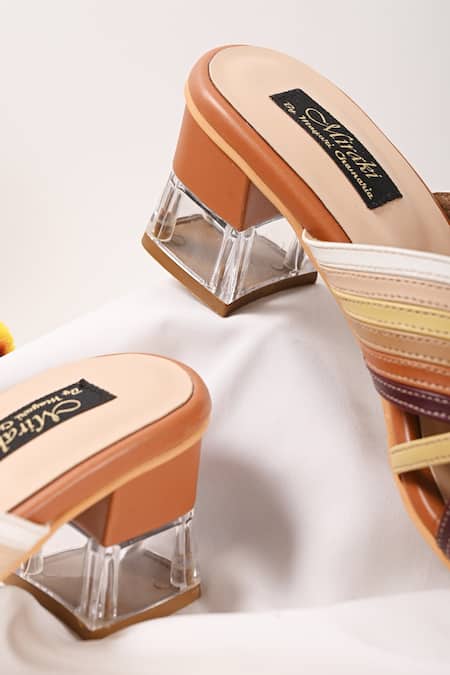 Buy_Miraki_Beige Colo Strappy Transparent Heels _Online_at_Aza_Fashions