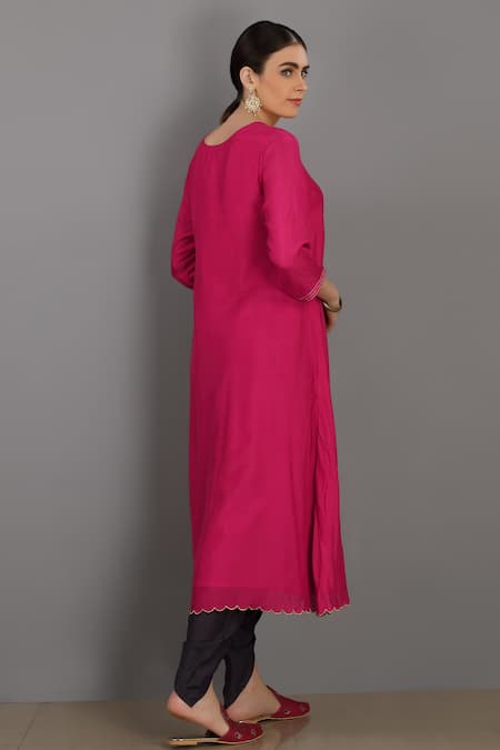 Asaga Chanderi Silk Anarkali Set 