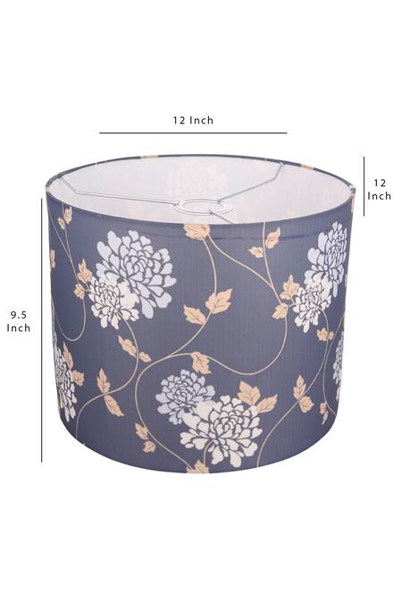 Shop_Green Girgit_Multi Color Canvas Print Golden Leaves Round Hanging Shade_Online_at_Aza_Fashions