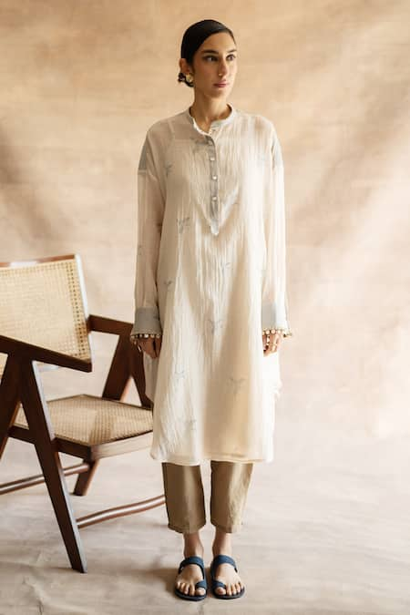 Swatti Kapoor Hanna Handwoven Chanderi Mul Tunic 