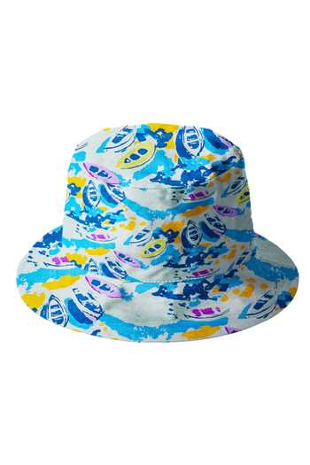 Shop_Hair Drama CO_Blue Abstract Print Bucket Hat_Online_at_Aza_Fashions