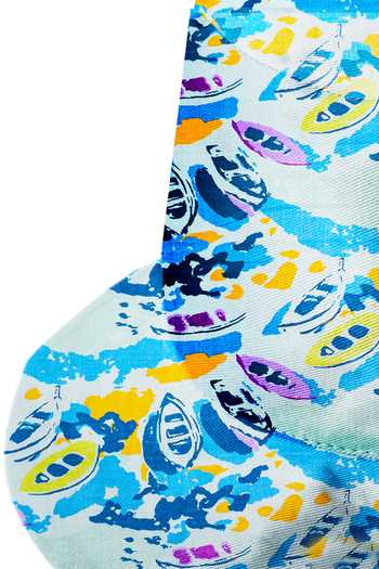 Hair Drama CO_Blue Abstract Print Bucket Hat_at_Aza_Fashions