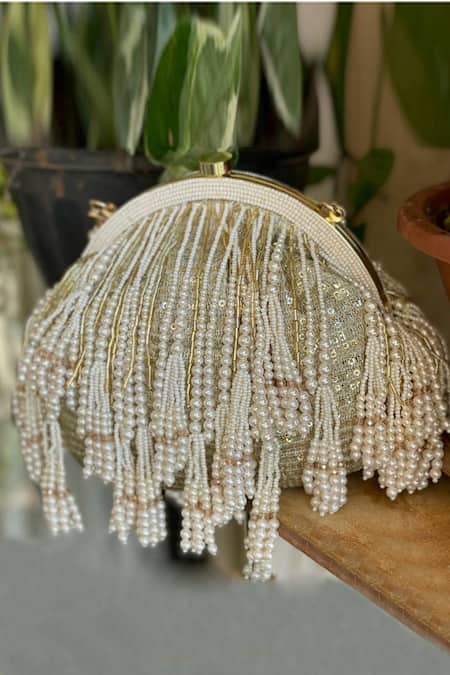 Bhavna Kumar Bead Tassel Clutch 