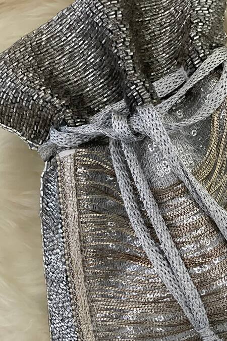 Buy Bhavna Kumar Silver Cutdana Faux Silk Potli Bag Online at Aza Fashions Buy_Bhavna Kumar_Silver Cutdana Faux Silk Potli Bag _Online_at_Aza_Fashions