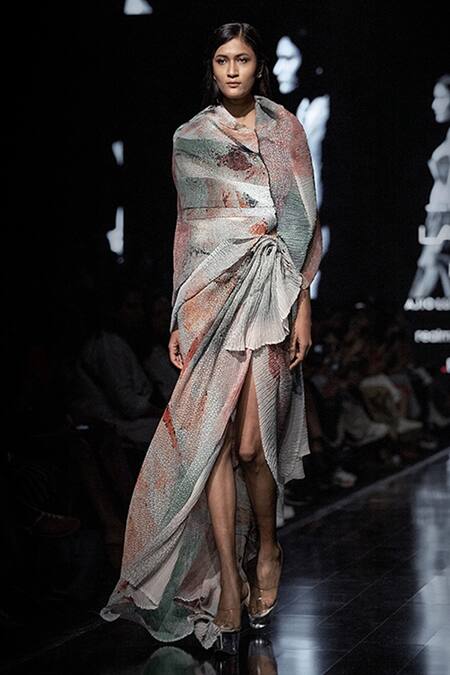 Shop Abhishek Sharma Blue Printed Long Skirt Online at Aza Fashions Shop_Abhishek Sharma_Blue Printed Long Skirt _Online_at_Aza_Fashions