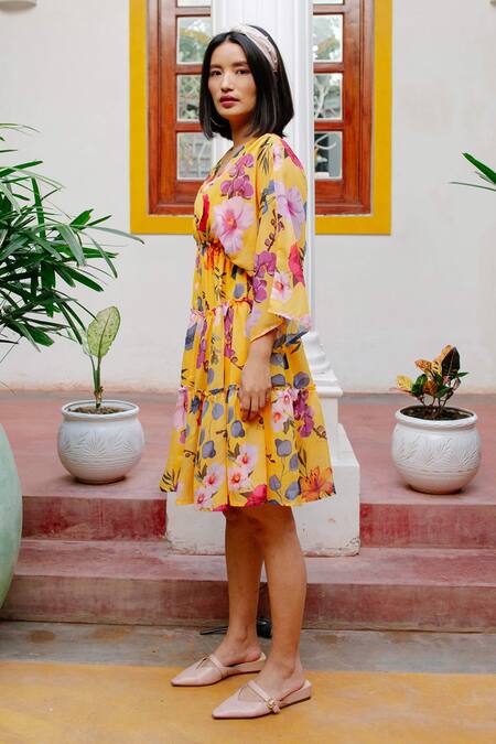 Buy Yellow Dresses for Women by AASK Online | Ajio.com