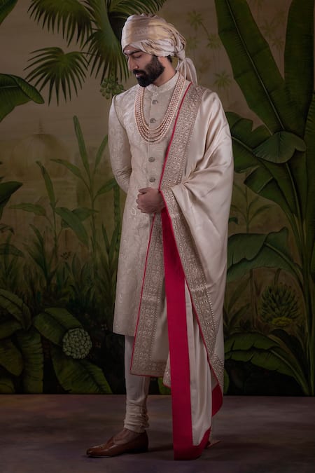 Punit Arora Floral Embroidered Sherwani Set 