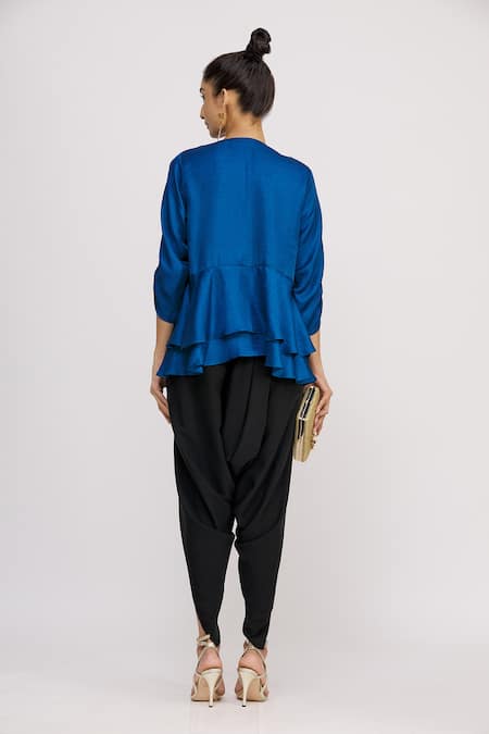 Harsh Harsh Gathered Sleeve Peplum Top 