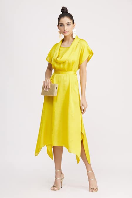 Harsh Harsh Cowl Neck Handkerchief Dress 