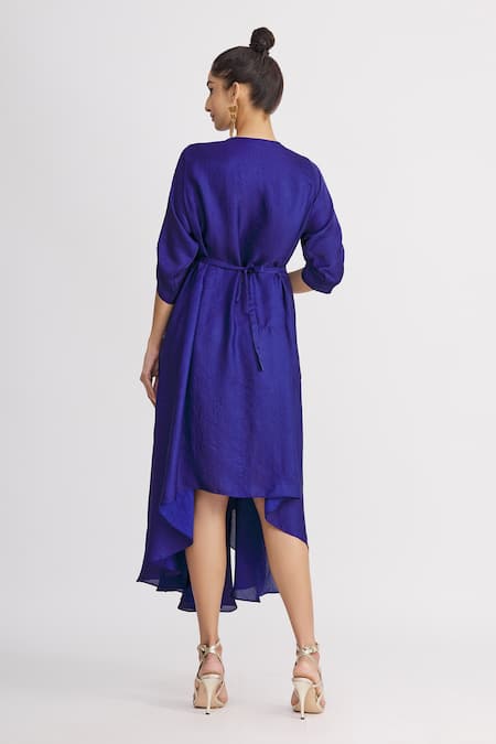 Harsh Harsh Draped Gathered Sleeve Dress 