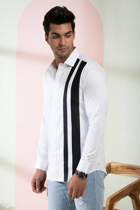 Buy_Hilo Design_White Cotton Satin Brumo Shirt _Online_at_Aza_Fashions