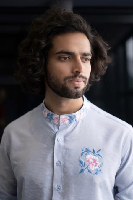 Hilo Design Manatee Basik Cotton Silk Kurta 