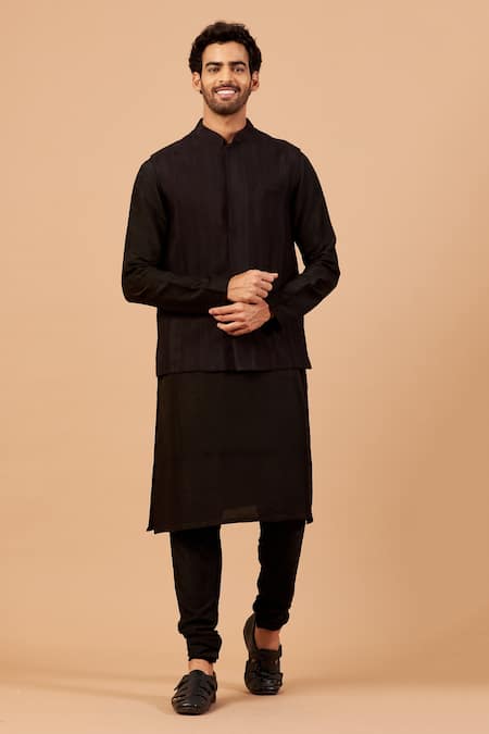 Hilo Design Strilack Jacquard Bundi & Kurta Set 