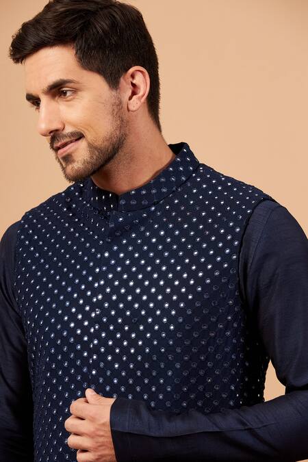 Hilo Design Blue Bundi Georgette, Churidar Cotton Lycra, Kurta Raw Rolack Work And Set at Aza Fashions Hilo Design_Blue Bundi Georgette, Churidar Cotton Lycra, Kurta Raw Rolack Work And Set _at_Aza_Fashions