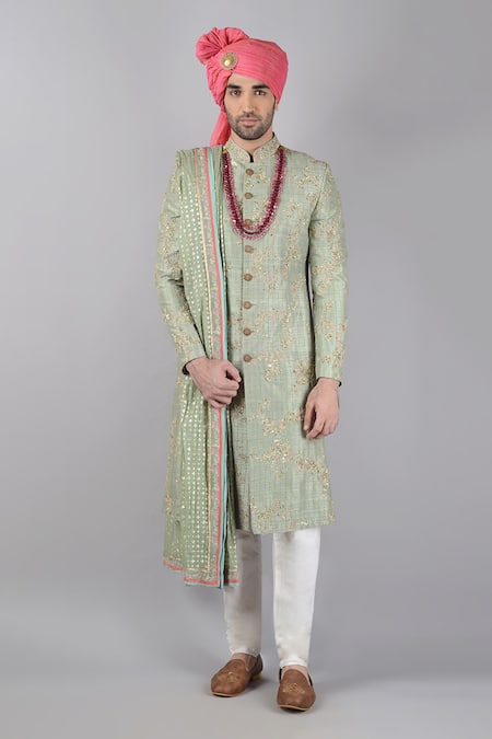 Siddhesh Chauhan Haritima Embroidered Sherwani Set 