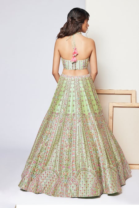 Chamee And Palak Dance Of Flowers Embroidered Bridal Lehenga Set 