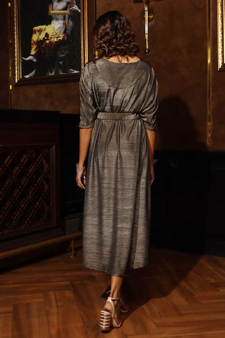 House Of Fett Pleated Shimmer Le Cannet Gown 