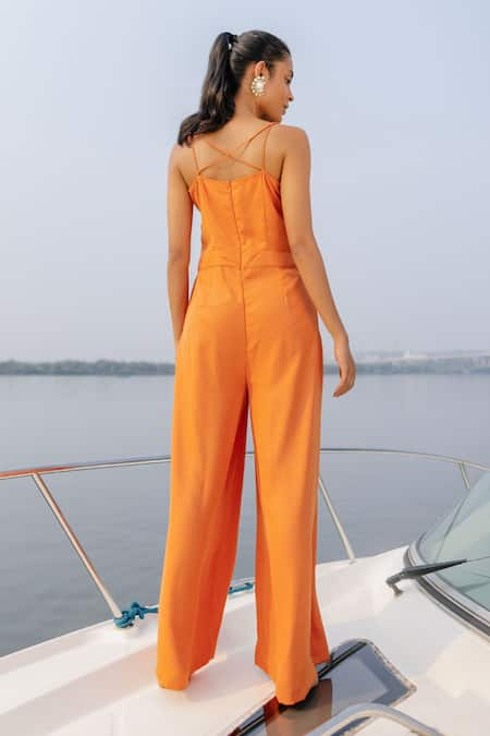 Plain store orange jumpsuit