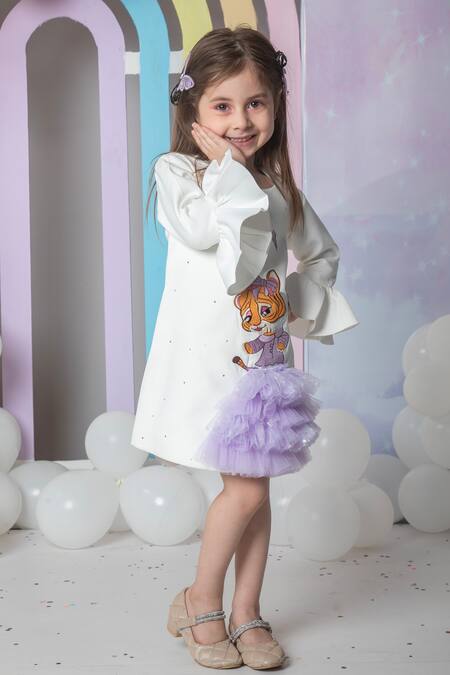 Buy Hoity Moppet White Crepe, Satin Embroidery Hobbes Shift Dress Online at Aza Fashions Buy_Hoity Moppet_White Crepe, Satin Embroidery Hobbes Shift Dress _Online_at_Aza_Fashions