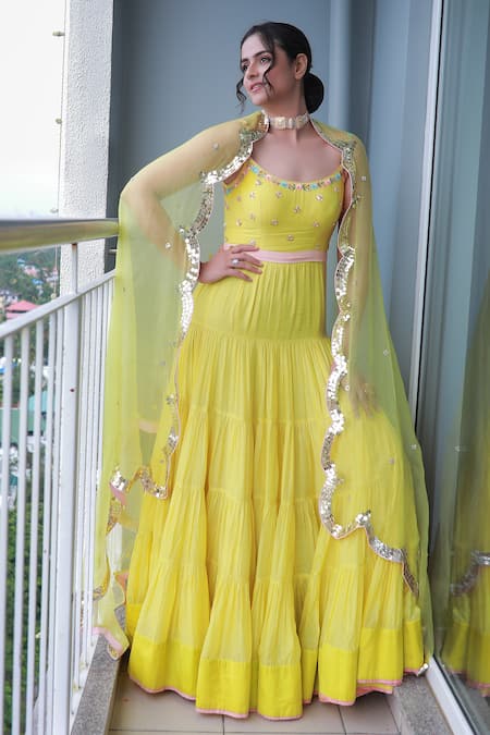Yellow Satin Silk Gown - Amika Boutique