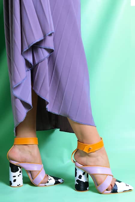 House of Prisca Multi Color Print Geneva Pointed Toe Heels